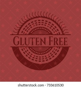 Gluten Free badge with red background