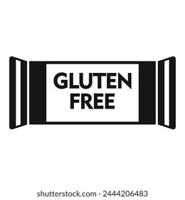 Gluten free bar pack icon simple vector. Fast food. Healthy person diet meal