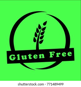 gluten free black logo vector design