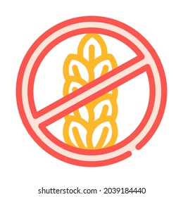 gluten free color icon vector. gluten free sign. isolated symbol illustration