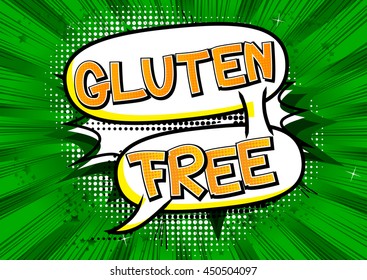 Gluten Free - Comic book style word.
