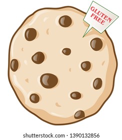 gluten free cookie. vector illustration