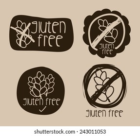 gluten free design, vector illustration eps10 graphic 