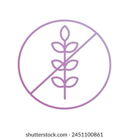 gluten free dish icon with white background vector stock illustration
