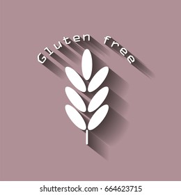 Gluten free. Ears of wheat, cereal. Ear of oats. rye ears. 