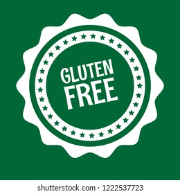 Gluten free emblem, label, badge, logo,seal,icon. premium quality package label. vintage stamp. designed for gluten free products.