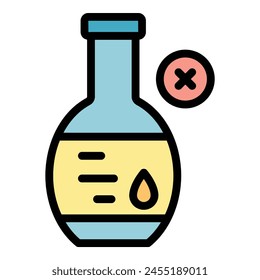 Gluten free flask icon outline vector. Food product. Organic diet color flat