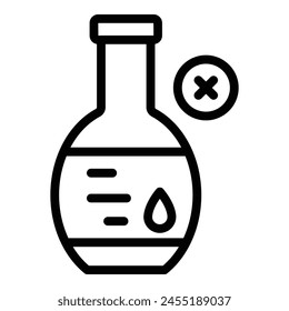 Gluten free flask icon outline vector. Food product. Organic diet