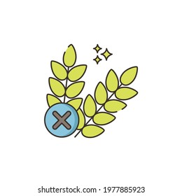 gluten free Flat Icon Isolated On White Background