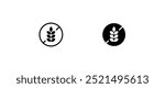 gluten free food allergy product dietary wheat ears icon. Gluten free icon,, Agriculture line and flat icons set, editable stroke isolated on white, linear vector outline , symbol logo design style