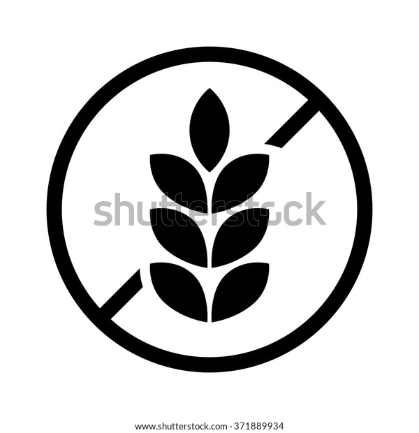 gluten free food allergy product dietary\
label flat vector icon for apps and\
websites