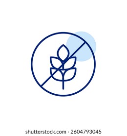 Gluten free food or diet. Pixel perfect, editable stroke vector icon