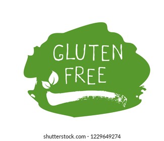 Gluten free food label and high quality product badges. Bio Ecohealthy organic, 100 bio and natural product icon. Emblems for cafe, packaging etc. Vector