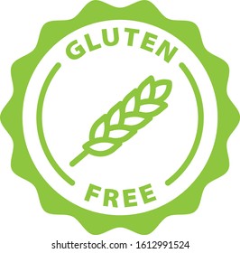 gluten free green outline icon