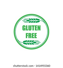 Gluten free green vector icon. 