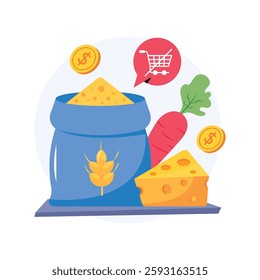 Gluten Free Groceries Concepts Style illustrations. EPS 10 File