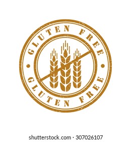 Gluten free grunge retro isolated stamp