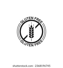 Gluten free icon design vector for web and print 