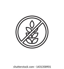 gluten free icon design for website or label food