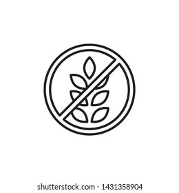 gluten free icon design for website or label food