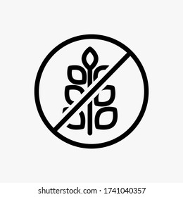 Gluten free icon designed in a line style