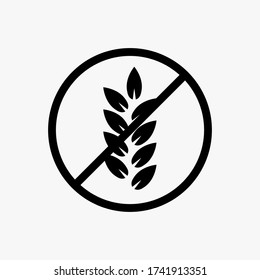 Gluten free icon designed in a solid style