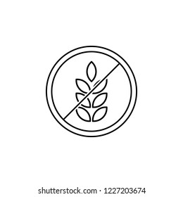 gluten free icon. Element of GMA icon for mobile concept and web apps. Thin line gluten free icon can be used for web and mobile