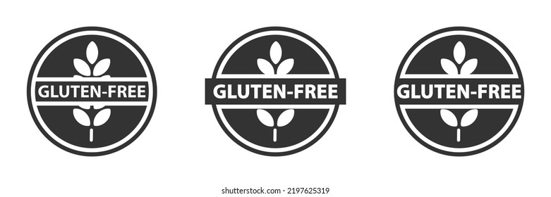 Gluten free icon. Flat vector illustration.