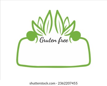 Gluten free icon, Food allergy label or logo, vector illustration