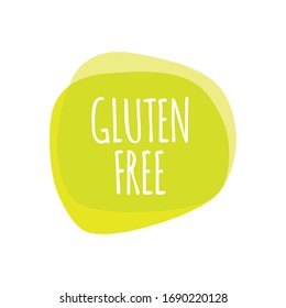 Gluten Free icon Green vector sign isolated. Illustration symbol for food, product sticker, healthy eating, special diet, design element, label
