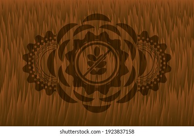 gluten free icon inside Brown fur emblem. Animal classic background. Vector illustration. 