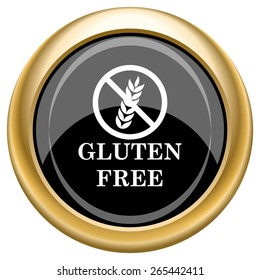 Gluten free icon. Internet button on white  background. EPS10 Vector. 