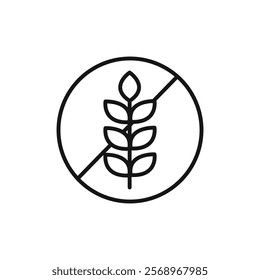 Gluten free icon Isolated flat vector in outline
