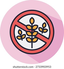 Gluten Free Icon isometric Vector Illustration
