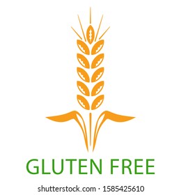 Gluten free icon. No gluten icon. Product free allergen ingredient symbol. Food intolerance stock vector illustration for design and web.