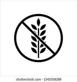 Gluten Free Icon, No Protein Gluten Present, Gluten Free Diet Vector Art Illustration