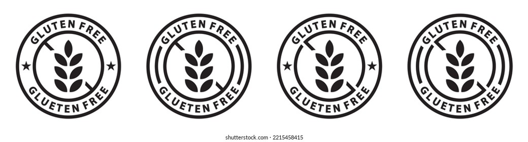 Gluten free icon. Non gluten icon, vector illustration