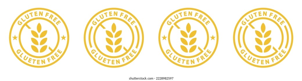 Gluten free icon. Non gluten icon, vector illustration