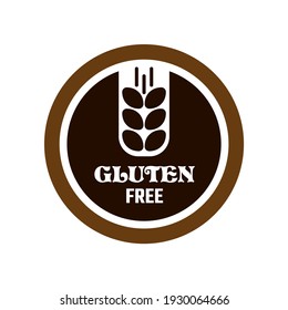 gluten free icon on white background