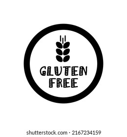 gluten free icon on white background