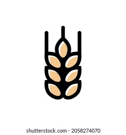 Gluten free icon. For packaging and labeling products that do not contain traces of wheat and other grains containing gluten