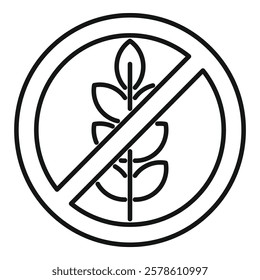Gluten free icon representing a healthy eating lifestyle for those with celiac disease
