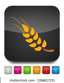 Gluten free icon, Gluten free symbol - healthy and organic symbol, vector wheat illustration
