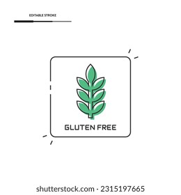 Gluten Free Icon Vector Design.