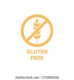 Gluten free icon vector illustration isolated on white.