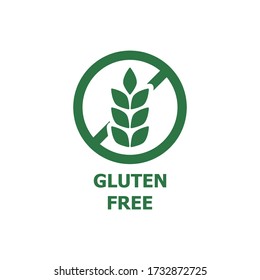 Gluten free icon vector illustration isolated on white.