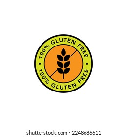 gluten free icon vector isolated on background