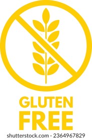 gluten free icon vector isolated on white background