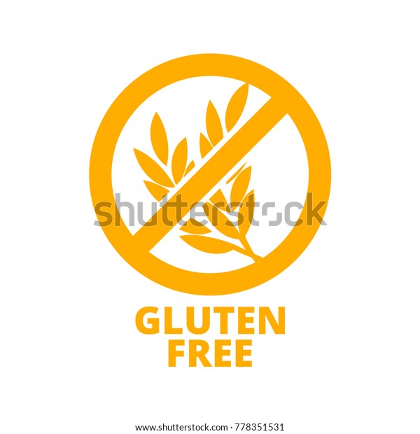 Gluten free icon. Vector\
round badge
