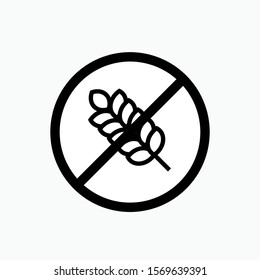 Gluten Free Icon - Vector, Sign and Symbol for Design, Presentation, Website or Apps Elements.  
